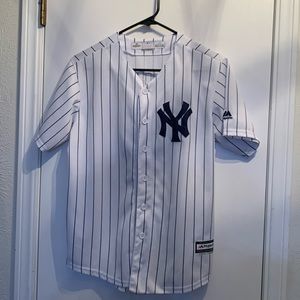NY Yankee baseball jersey.  Judge